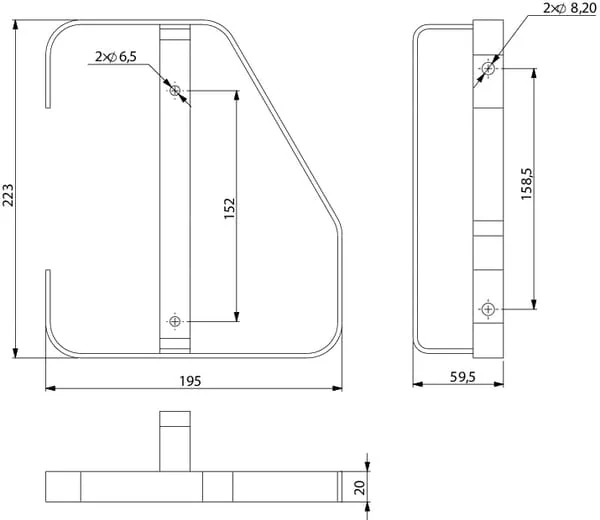 Gopart - LA45059 - Rückleuchte, Rechteckig, 223x195x59.5mm – Rechts