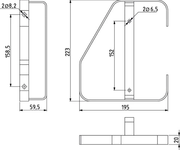 Gopart - LA45060 - Heckleuchte, Rechteckig, 223x195x59.5mm – Links