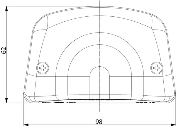Gopart - LA46001 - Kennzeichenleuchte 5W, Rechteckig, 12/24V, Weiß, 97x62x61.8mm – Hinten