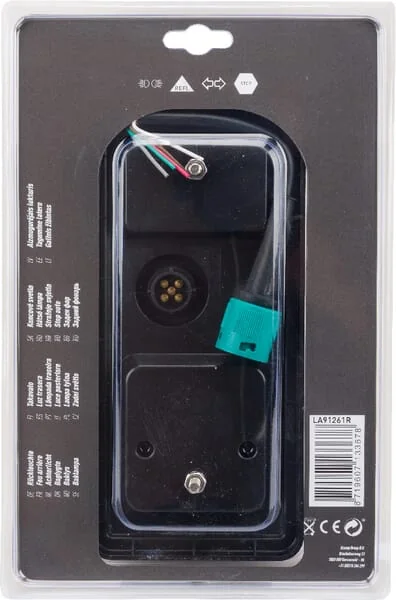 Gopart - LA91261R - Multifunktionsleuchte LED, Rechteckig, 12V, 235x105x53mm, Bajonett 5-Polig – Hinten Rechts