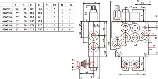 Gopart - MBV114001GP - Steuerventil MBV11 A1A1A1A1G K