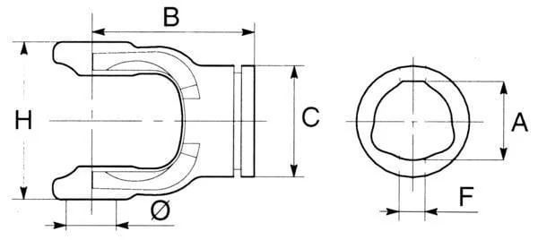 Gopart - PTO920ITYGP - Joch, Profilrohr, 36x36 mm, PTO 20 gopart