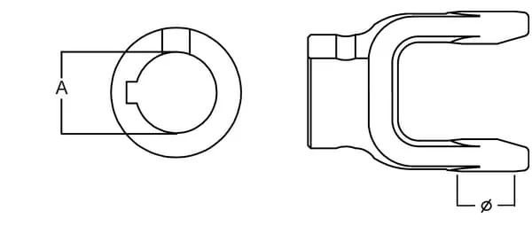 Gopart - PTO9L22RB30GP - Joch, Nabe, 30mm, L22