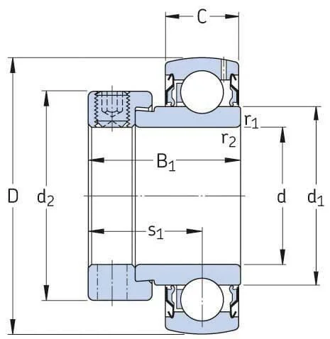 Gopart - SA208GP - Rillenkugellager 40x80x40,5 mm Gopart