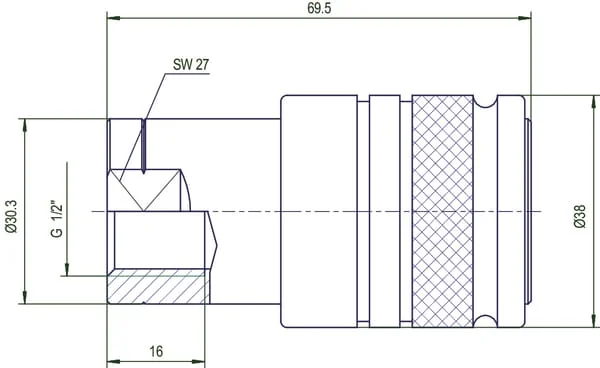 Gopart - SKPF12C08N - Kupplung Weiblich IG 1/2"