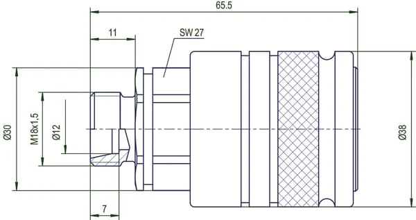 Gopart - SKPF12L18N - Kupplung weiblich 12L
