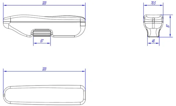 Gopart - TS90150GP - Armlehnen-Set