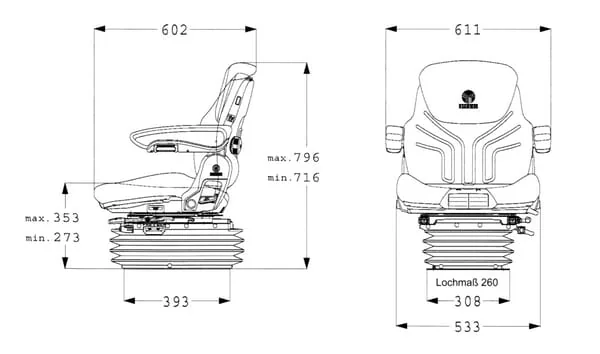 Grammer - G1288547 - Sitz Maximo Professional Neues Design