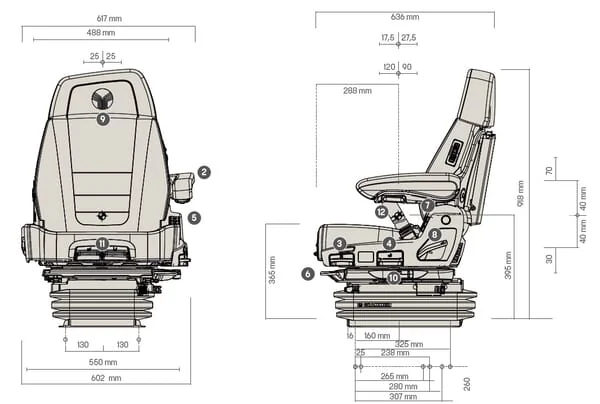 Grammer - G1424447 - Sitz Maximo Evolution Dynamic Neues Design Stoff Grammer