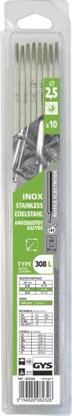 GYS - 082328GYS - Schweisselektroden 308L Diameter 2.5 (10x)