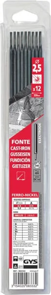 Gys - 083332GYS - Elektrode für Gusseisen 2,5 mm (12x)