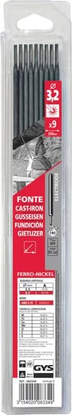 Gys - 083349GYS - Elektrode für Gusseisen 3,2 mm (9x)
