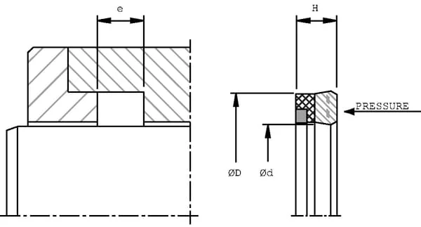 Hallite - SA354511T26 - Kolbenstangendichtung 35 x 45 x 11 HNBR+AE T26