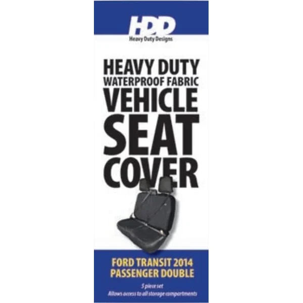 HDD - SC50215 - Sitzbezug Doppelsitz Kleinbus Schwarz Getrennte Kopfstütze 5-teilig Geeignet für Ford Transit 2014