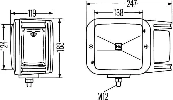 Hella - 1EA007108011 - Scheinwerfer Stangen