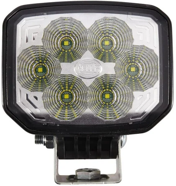 Hella - 1GA996188511 - Arbeitsscheinwerfer LED, 12W, 1000LM, Rechteckig, 12/24V, Transparent, Klemme, 6 LEDs