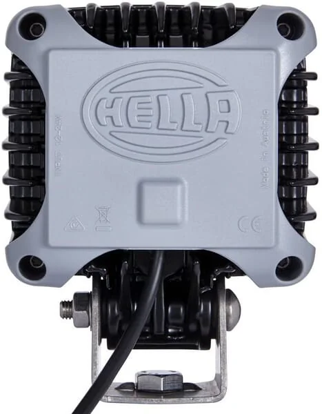Hella - 1GA996192001 - Arbeitsscheinwerfer LED, 43W, 3000LM, Rechteckig, 24V, Transparent, Schraubbefestigung, 115x110x145mm, 16 LEDs