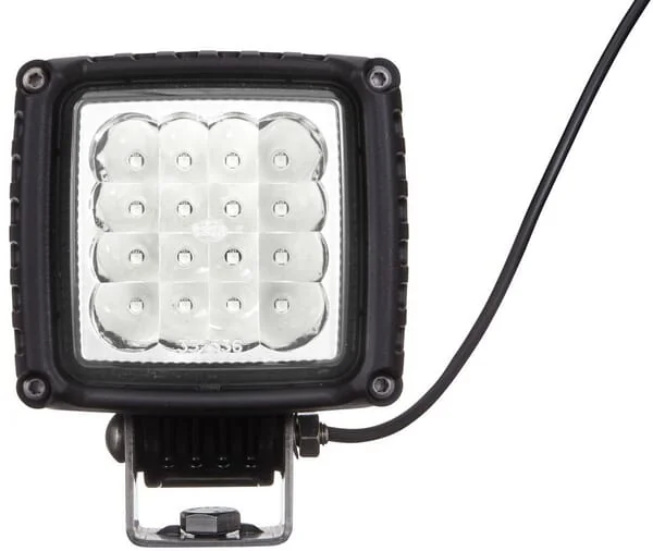 Hella - 1GA996192011 - Arbeitsscheinwerfer LED, 43W, 3000LM, Quadratisch, 12/24V, Transparent, Schraubbefestigung, 114.5x109.9x144.8mm, 16 LEDs