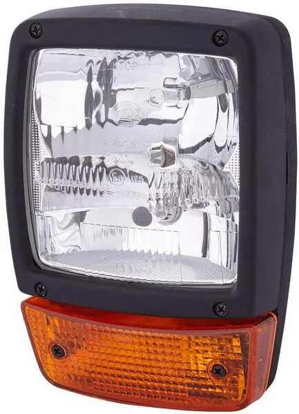 Hella - 1SA996120471 - Halogenscheinwerfer, Rechteckig, Quadratisch, 12V, Transparent/Bernsteinfarben, Aufschraubbar, 212x150xAMP 6-Polig
