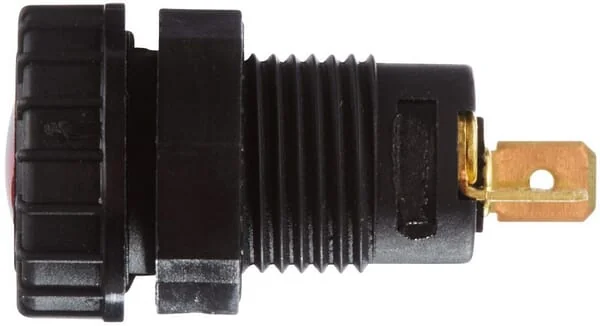 Hella - 2AA008594031 - Warnleuchte, Rund, 12/24V, Rot, Aufschraubbar, Flachsteckeranschluss