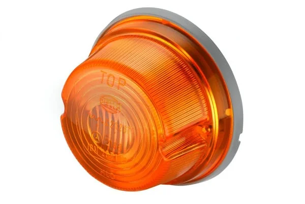 Hella - 2BA001259611 - Kontrollleuchte 18W, Rund, 12V, Gelb, Aufschraubbar, Diameter 80mm