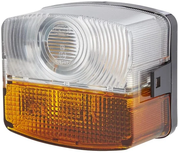 Hella - 2BE003182101 - Richtungs- Und Standlicht RH 21W, Quadratisch, 12V, Gelb/Transparent, Aufschraubbar, 85x54x95mm