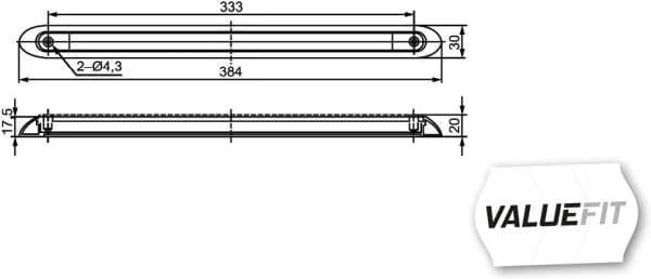 Hella - 2DA357015001 - Bremsleuchte LED, Rechteckig, 12V, Rot, Aufschraubbar, Hella Valuefit – Hinten