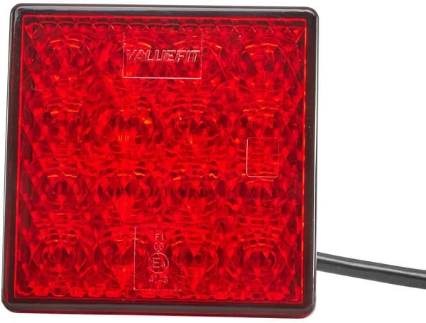 Hella - 2NE357029041 - Nebelleuchte LED, Quadratisch, 12V, Rot, Aufschraubbar, 80x33.7x80mm, Hella Valuefit