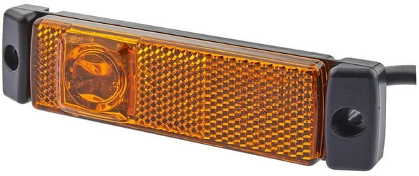 Hella - 2PS008645611 - Markierungsleuchte LED, 1,20W, Rechteckig, 24V, Gelb, Verschraubt, 130x32mm, Quick-Link, 1 LED, Hella