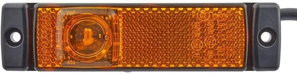 Hella - 2PS008645611 - Markierungsleuchte LED, 1,20W, Rechteckig, 24V, Gelb, Verschraubt, 130x32mm, Quick-Link, 1 LED, Hella