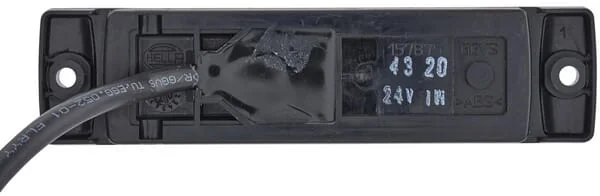 Hella - 2PS008645611 - Markierungsleuchte LED, 1,20W, Rechteckig, 24V, Gelb, Verschraubt, 130x32mm, Quick-Link, 1 LED, Hella