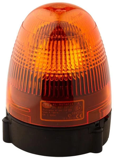 Hella - 2RL007337011 - Drehleuchte Halogen, Rund, 24V, Gelb, Aufschraubbar, Diameter 130mm x174mm, Hella