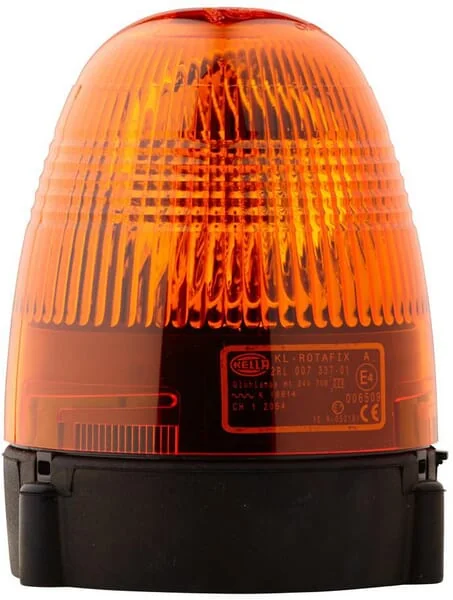 Hella - 2RL007337011 - Drehleuchte Halogen, Rund, 24V, Gelb, Aufschraubbar, Diameter 130mm x174mm, Hella