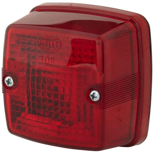 Hella - 2SA003014051 - Rückleuchte Quadratisch, 12/24V, Rot, Aufschraubbar, 84x51x84mm, Hella