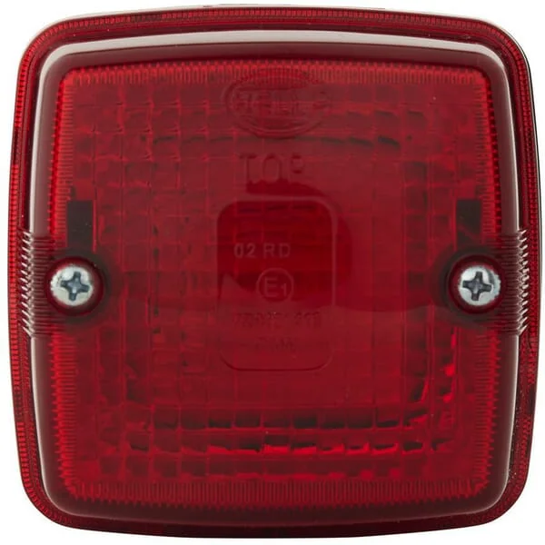 Hella - 2SA003014051 - Rückleuchte Quadratisch, 12/24V, Rot, Aufschraubbar, 84x51x84mm, Hella