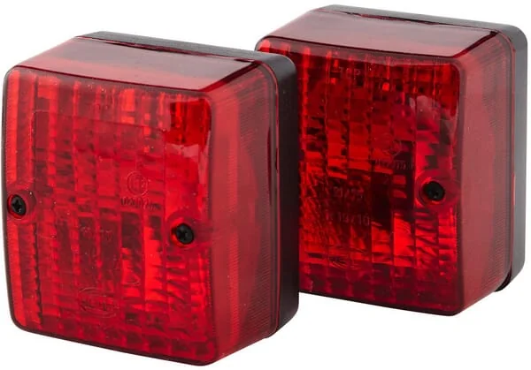 Hella - 2SA996012091 - Rückleuchte Rechteckig, 12/24V, Rot, Aufschraubbar, 90x60x80mm, Hella