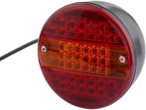 Hella - 2SD001685347 - Rückleuchte LED, Rund, 24V, Rot/Orange, Aufschraubbar, Diameter 140mm, 42 LEDs, Hella