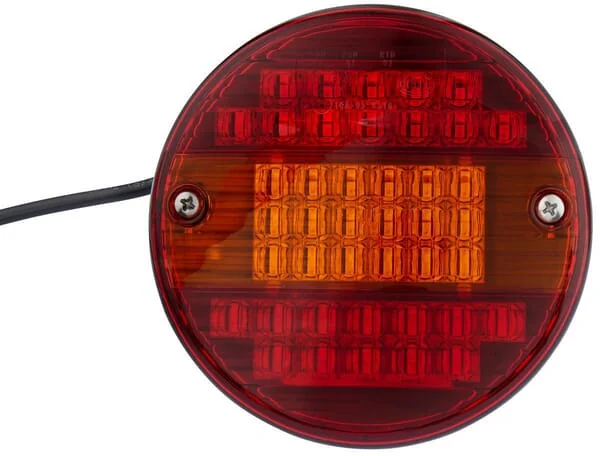 Hella - 2SD001685347 - Rückleuchte LED, Rund, 24V, Rot/Orange, Aufschraubbar, Diameter 140mm, 42 LEDs, Hella