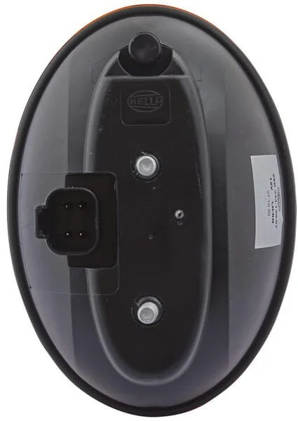 Hella - 2SD343130071 - Rückleuchte Oval, 12V, Rot/Orange, Aufschraubbar, 140,4x98,4x98,4mm, Hella