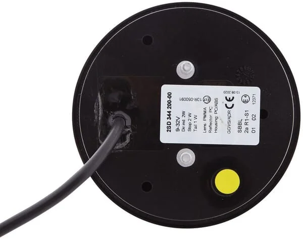 Hella - 2SD344200001 - Rückleuchte LED, 4,50W, Rund, 12/24V, Gelb/Transparent, Aufschraubbar, Diameter 122,5mm, 24 LEDs, Hella
