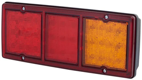 Hella - 2SD357024001 - Rückleuchte LED, Rechteckig, 9/36V, Rot/Bernstein, Aufschraubbar, 326x68x130mm, 33 LEDs, Hella Valuefit