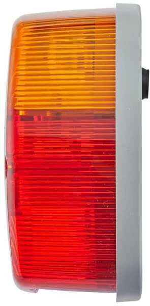 Hella - 2SE002578701 - Rückleuchte Quadratisch, 12/24V, Rot/Orange/Weiß, Aufschraubbar, 121x56x121mm, Hella