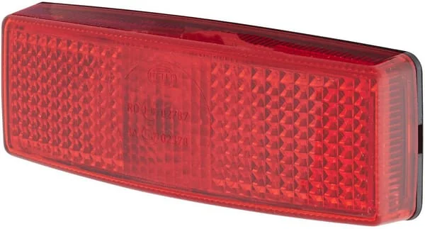 Hella - 2TM006717047 - Markierungsleuchte Rechteckig, 12V, Rot, Aufschraubbar, 110x25x40mm, Hella