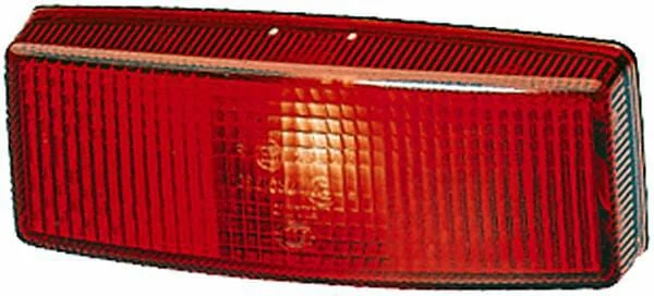 Hella - 2TM006717047 - Markierungsleuchte Rechteckig, 12V, Rot, Aufschraubbar, 110x25x40mm, Hella
