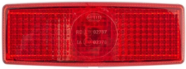 Hella - 2TM006717047 - Markierungsleuchte Rechteckig, 12V, Rot, Aufschraubbar, 110x25x40mm, Hella