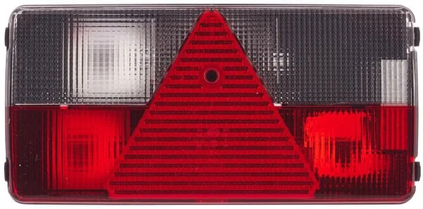 Hella - 2VB341032111 - Rückleuchte Links Rechteckig, 12V, Rot/Orange/Weiß, Aufschraubbar, 281x53.5x138.9mm, Hella