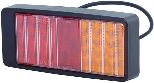 Hella - 2VB357020001 - Rückleuchte LED, Rechteckig, 9/10/30/36V, Rot/Orange, Aufschraubbar, 223x35x98mm, 27 LEDs, Hella Valuefit