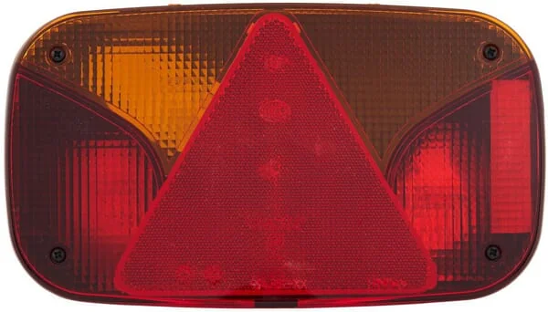 Hella - 2VB998232211 - Rückleuchte Links Rechteckig, 12V, Rot/Bernstein, Aufschraubbar, 247x138mm, Hella