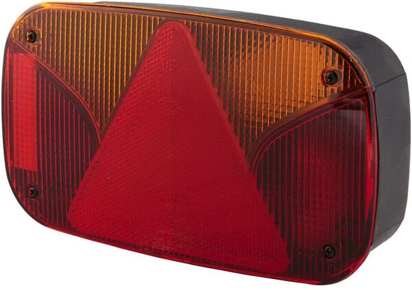 Hella - 2VB998232221 - Rückleuchte Rechts Rechteckig, 12V, Rot/Bernstein, Aufschraubbar, 247x138mm, Hella