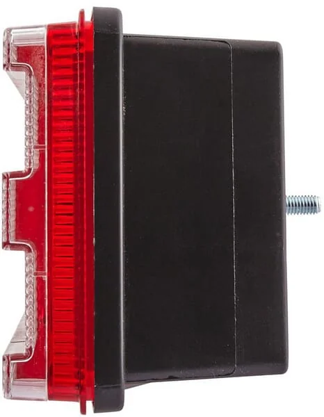 Hella - 2VD008204111 - Rückleuchte Links Rechteckig, 12/24V, Bernstein/Transparent/Rot, Aufschraubbar, 465x54x134mm, Hella
